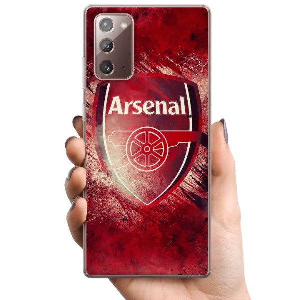 Samsung Galaxy Note20 TPU Mobilcover Arsenal Fodbold