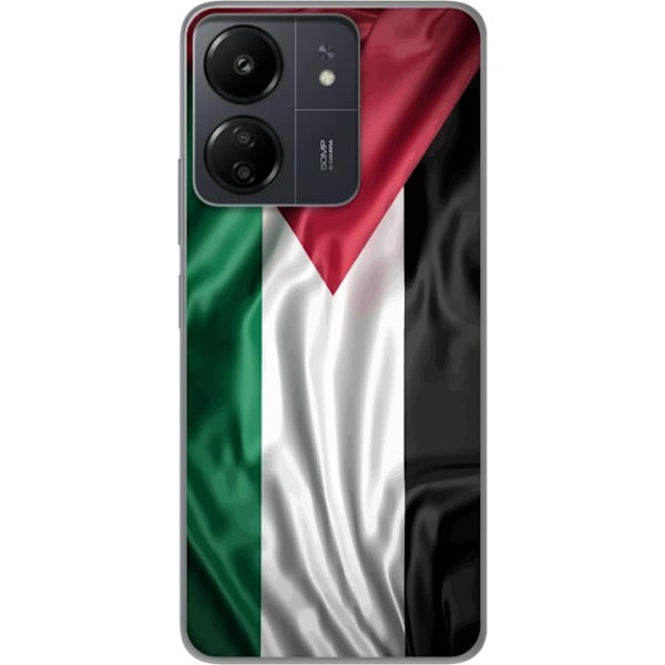 Xiaomi Redmi 13C Läpinäkyvä kuori Palestiinan lippu – iko