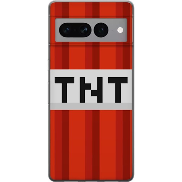 Google Pixel 7 Pro Läpinäkyvä kuori Minecraft TNT