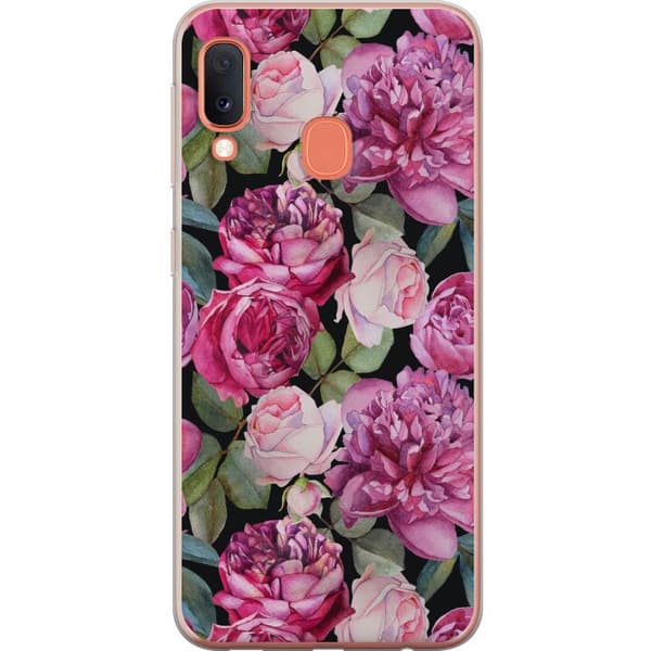 Kompatibelt Mobilskal till Samsung Galaxy A20e Blommor