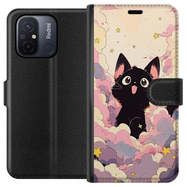 Xiaomi Redmi 12C Plånboksfodral Kawaii Katt