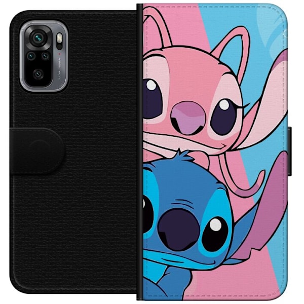 Xiaomi Redmi Note 10S Lompakkokotelo Stitch & Angel