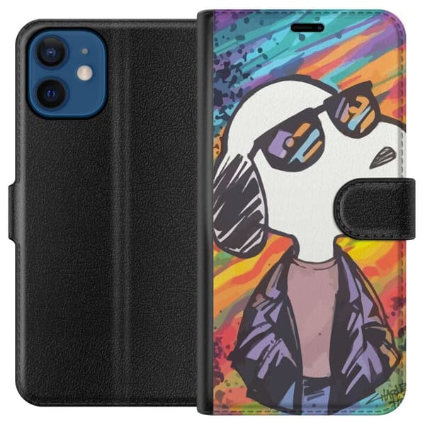 Kompatibelt Plånboksfodral till Apple iPhone 12 mini Snobben Snoopy