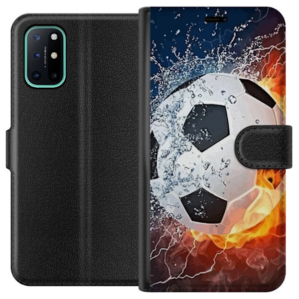 OnePlus 8T Plånboksfodral Fotboll Eld