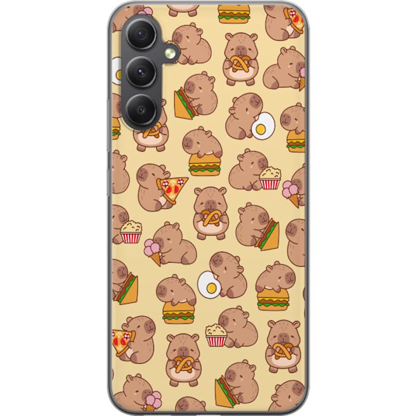 Samsung Galaxy A15 5G Läpinäkyvä kuori Kawaii capybara puhelinkotelo useilla söpöillä hahmoilla