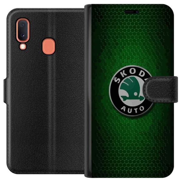 Kompatibelt Lommeboketui til Samsung Galaxy A20e Skoda