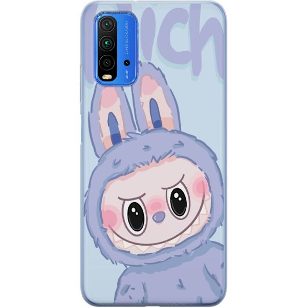Xiaomi Redmi Note 9 4G Läpinäkyvä kuori Sininen Jänis Labu