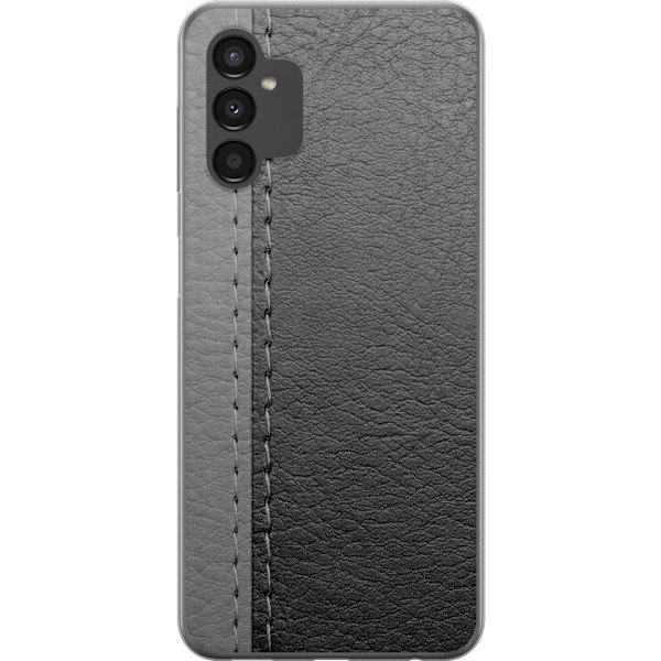Samsung Galaxy A04s Läpinäkyvä kuori Musta & Harmaa Nahka