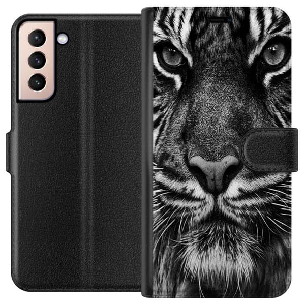 Kompatibelt Plånboksfodral till Samsung Galaxy S21 Tiger