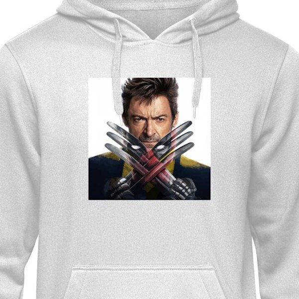 Børne-Hoodie | Blød Hættetrøje til Børn Deadpool & Wolverine grå 12-13 År