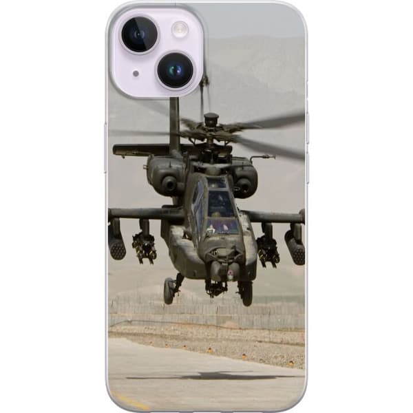 Kompatibelt Mobildeksel til Apple iPhone 14 AH-64 Apache Attack Helicopter