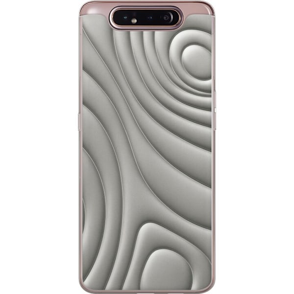 Samsung Galaxy A80 Läpinäkyvä kuori Hopea-aallot