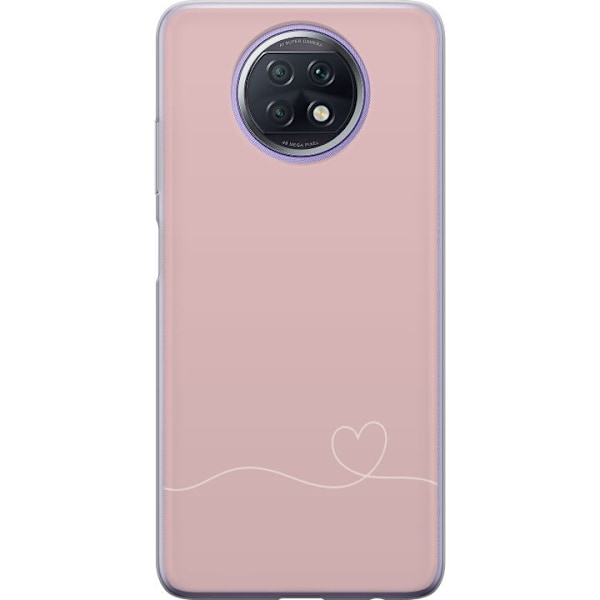 Xiaomi Redmi Note 9T Gjennomsiktig deksel Rosa Hjärna Design