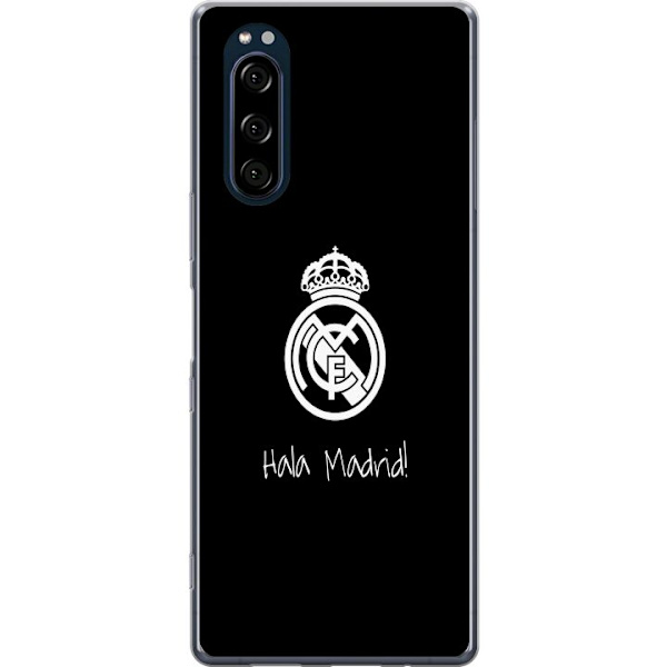 Sony Xperia 5 Läpinäkyvä kuori Real Madrid Emblem Jalkapallo Ylpeys Valkoinen Kulta Seuramerkki Mestarit La Liga Fanit Ikoninen Urheilu
