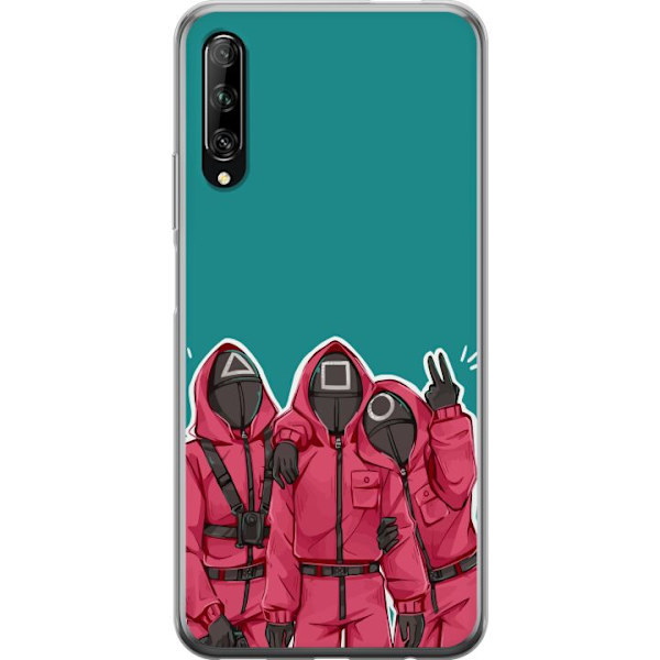 Huawei P smart Pro 2019 Läpinäkyvä kuori Squid Game Hahmot Graafinen Suunnittelu Sarjakuvasarjan Hahmot Suosittu TV-Teema Aasialainen Tyyli Jännit