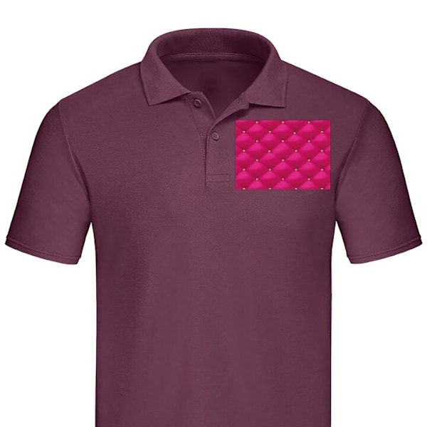 Poloshirt til Voksen | Elegant Poloshirt Luksuriøs Lyserød Bordeaux Lille