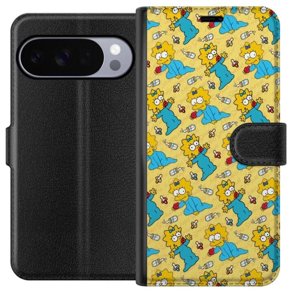 Kompatibel Tegnebogsetui til Google Pixel 10 Pro Mønster med Maggie Simpson, sutter og sutteflasker gul
