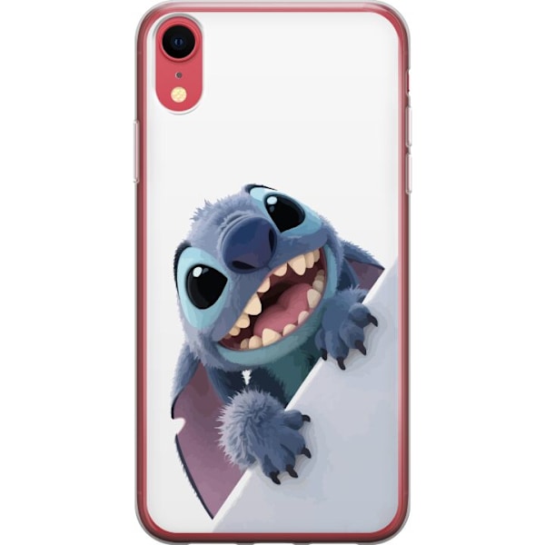 Apple iPhone XR Genomskinligt Skal Happy Stitch – glad figur med charmig uttryck
