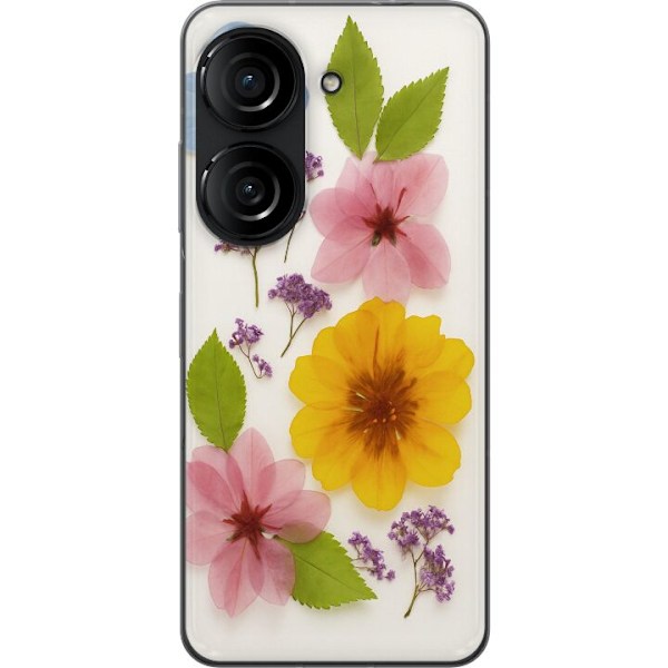 Asus Zenfone 10 Läpinäkyvä kuori Painetut kukat