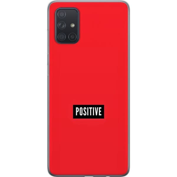 Kompatibelt Mobilskal till Samsung Galaxy A71 Positive text röd