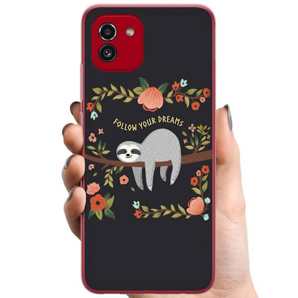 Samsung Galaxy A03 TPU Matkapuhelimen kuori Viisauden laiskuus