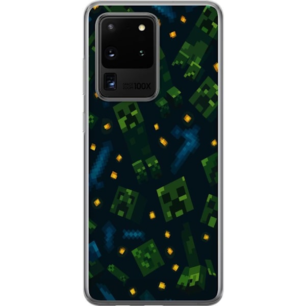 Samsung Galaxy S20 Ultra Genomskinligt Skal Minecraft Dungeons Mob