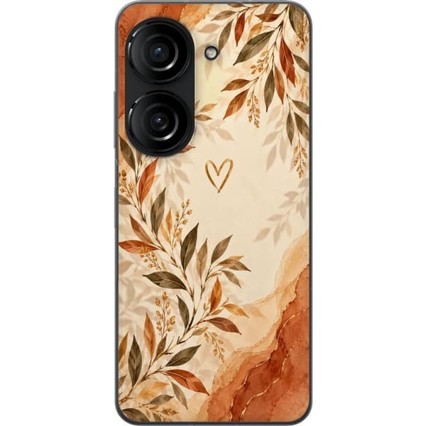 Kompatibelt Mobildeksel til Asus Zenfone 10 Høstblad oransje