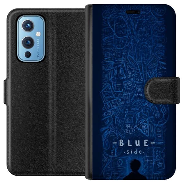 Kompatibelt Plånboksfodral till OnePlus 9 Blue Side illustration blå
