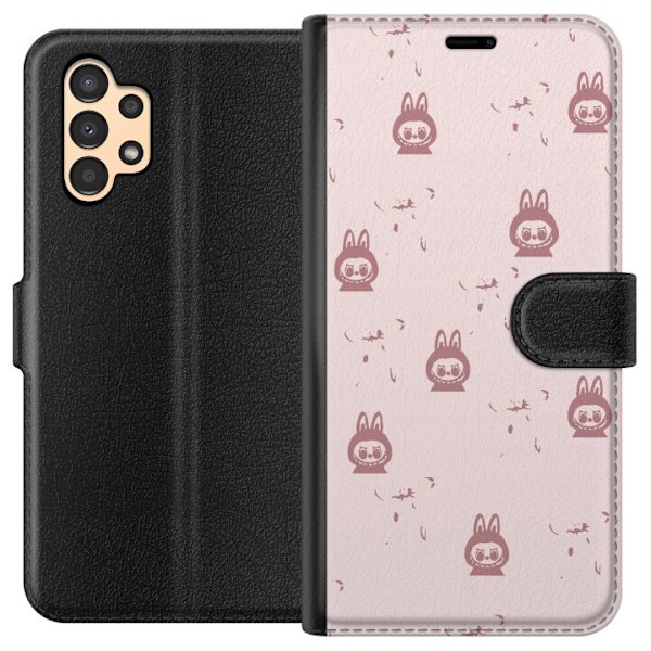 Samsung Galaxy A13 Lommeboketui Labubu Neon Pop - Neonfarget pop art monster