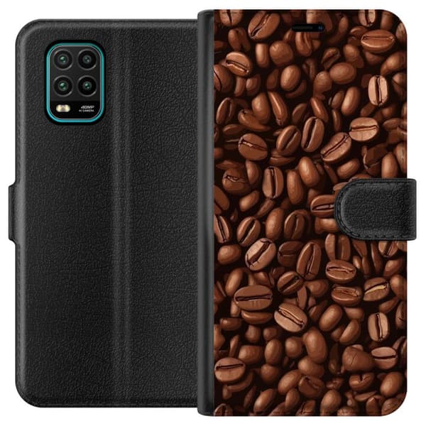 Kompatibel Tegnebogsetui til Xiaomi Mi 10 Lite 5G Kaffebönor närbild brun