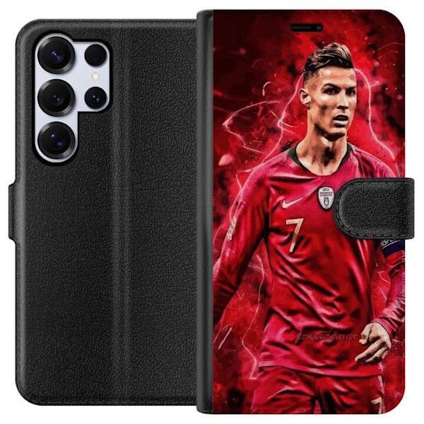 Samsung Galaxy S25 Ultra Plånboksfodral Ronaldo Skills – CR7 Design för Äkta Supporters