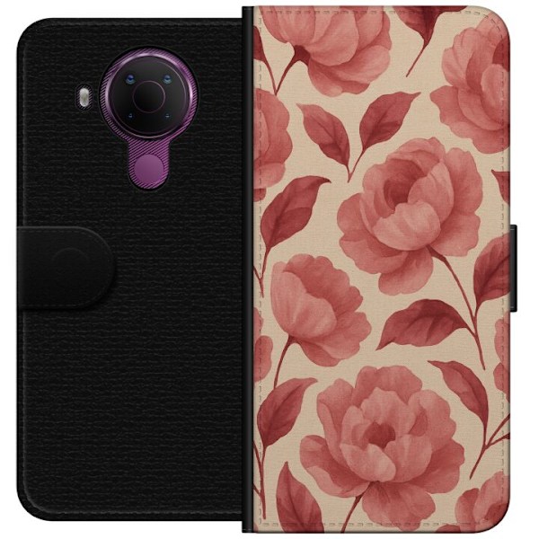 Nokia 5.4 Plånboksfodral Rose Bloom