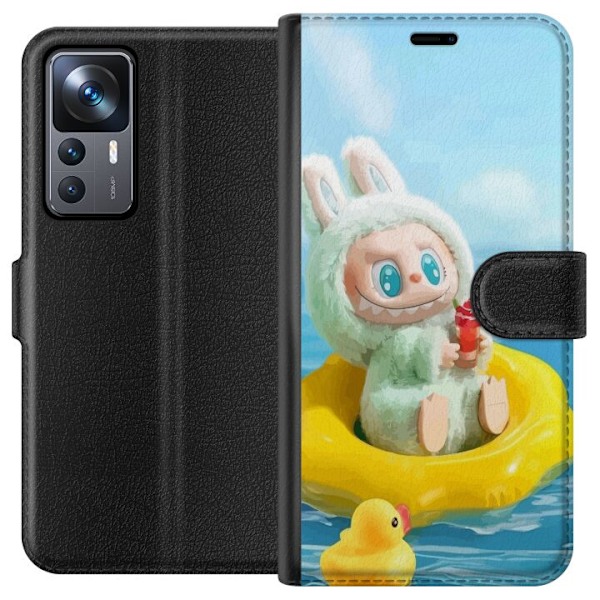 Xiaomi 12T Pro Lommeboketui Labubu Stripe Attack - Striper mø