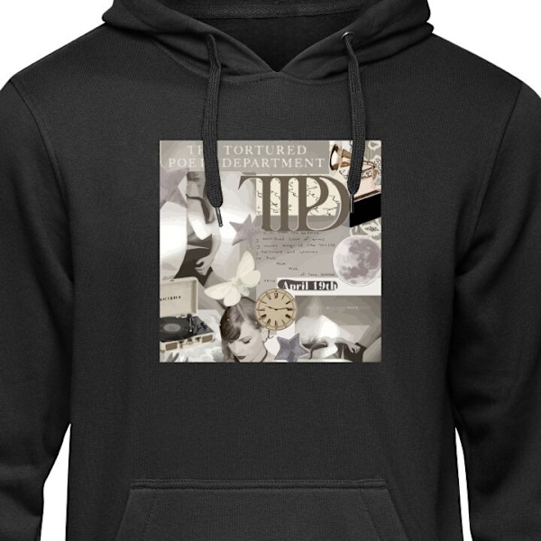 Børne-Hoodie | Blød Hættetrøje til Børn Taylor Swift sort 12-13 År