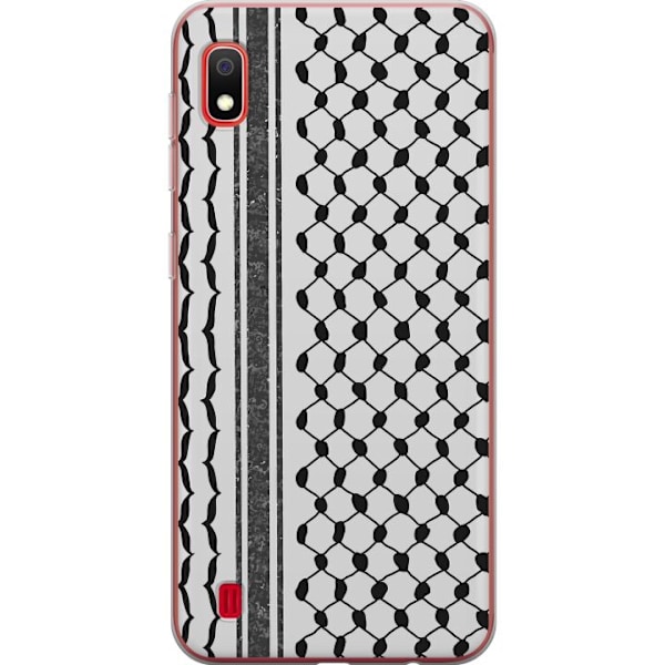 Samsung Galaxy A10 Genomskinligt Skal Palestinskt mönster – inspirerat av keffiyeh-tyg i traditionell stil