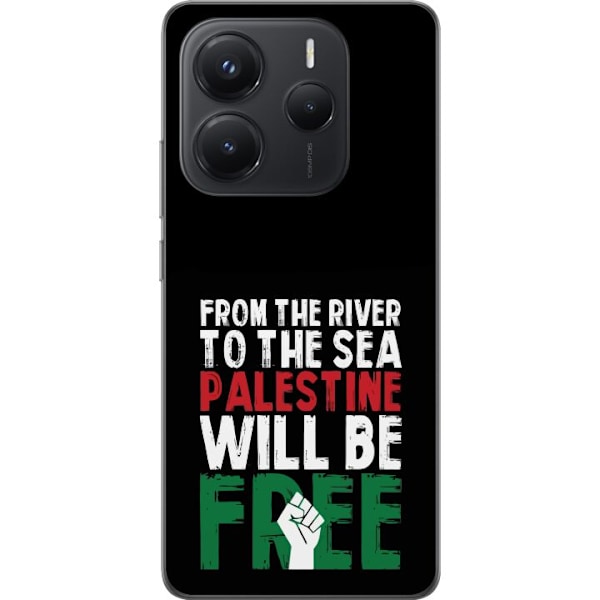 Xiaomi Redmi Note 14 Genomskinligt Skal Free Palestine – pol
