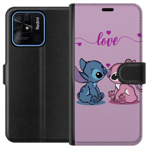 Xiaomi Redmi 10C Lompakkokotelo Lilo & Stitch – Angel Editio
