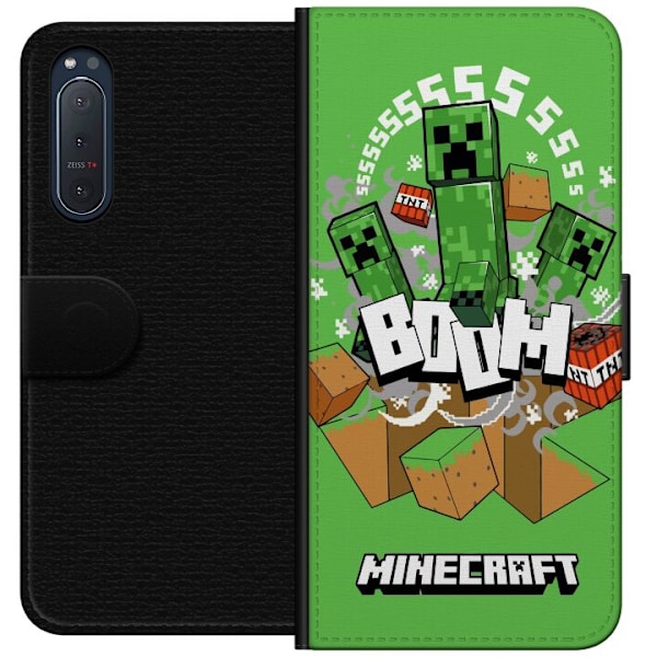 Sony Xperia 5 II Tegnebogsetui Minecraft Boom