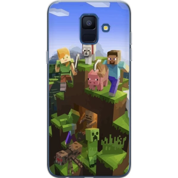 Samsung Galaxy A6 (2018) Gennemsigtig cover Minecraft