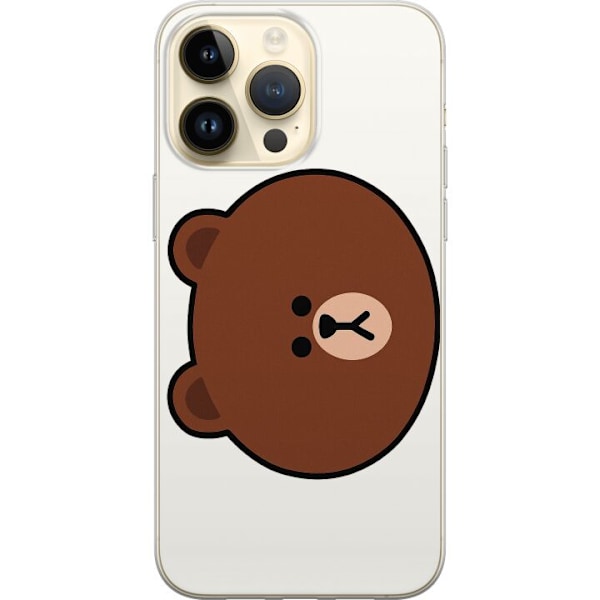Apple iPhone 14 Pro Max Genomskinligt Skal line friends brown