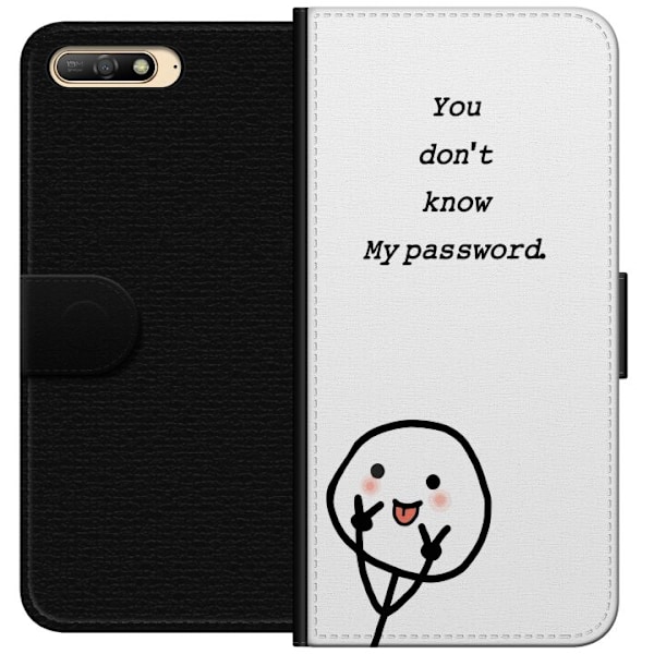 Huawei Y6 (2018) Tegnebogsetui Du Kender Ikke Mit Adgangskode