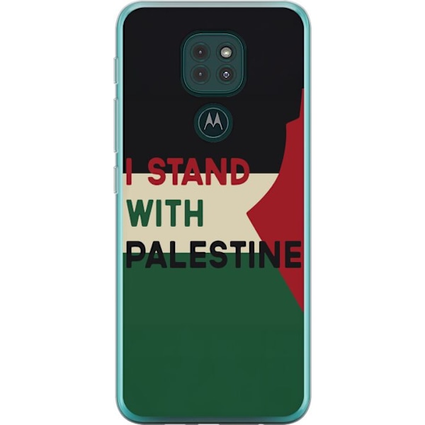 Motorola Moto G9 Play Genomskinligt Skal Stand with Palestine – solidaritetsdesign med starkt budskap