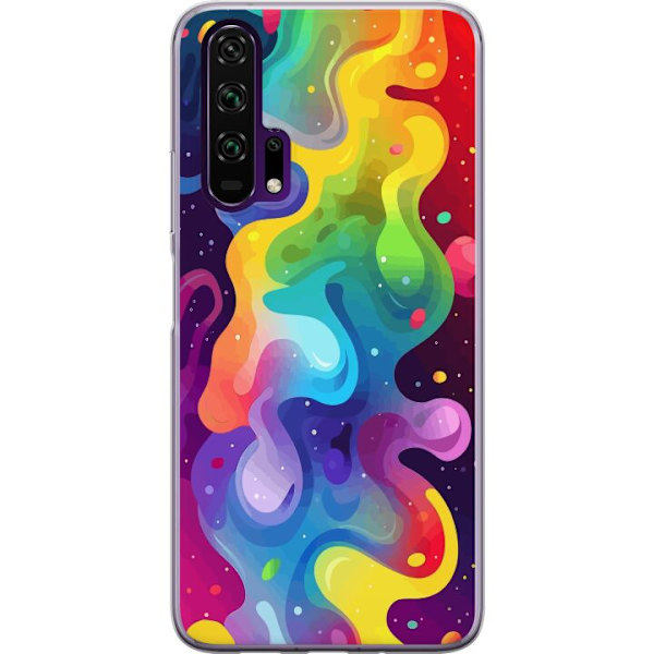 Honor 20 Pro  Läpinäkyvä kuori Väriläiskä Abstrakti Taide Suunnittelu Värikäs Kuvio Moderni Suosittu Seinätaito Graafinen Trendi