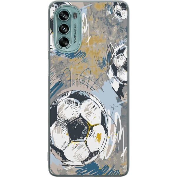 Motorola Moto G62 5G Gennemsigtig cover Fodbold