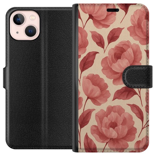 Apple iPhone 13 mini Lompakkokotelo Ruusun Kukinta