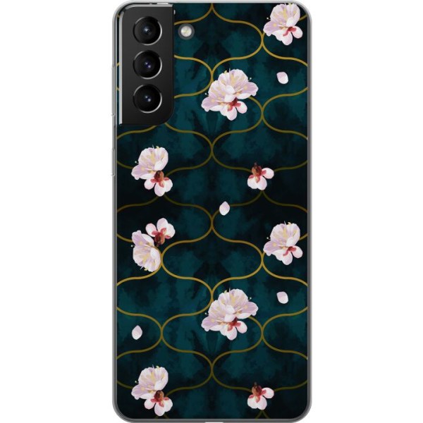 Samsung Galaxy S21+ 5G Genomskinligt Skal Blommor