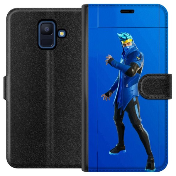 Samsung Galaxy A6 (2018) Plånboksfodral Fortnite - Ninja Blue