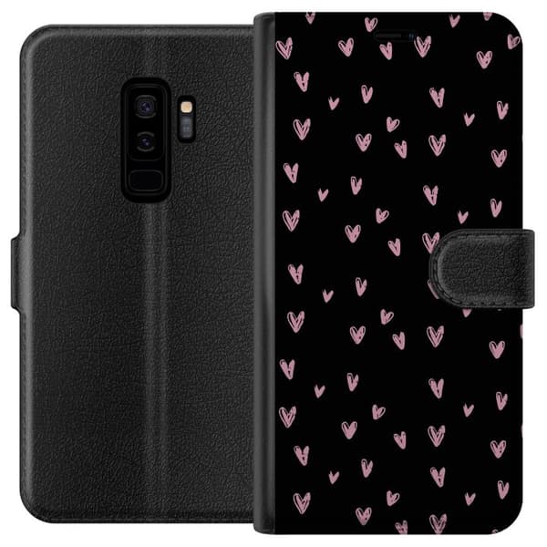 Kompatibelt Lommeboketui til Samsung Galaxy S9+ Lille Hjerter