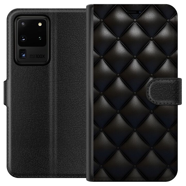 Samsung Galaxy S20 Ultra Lompakkokotelo Nahka Musta