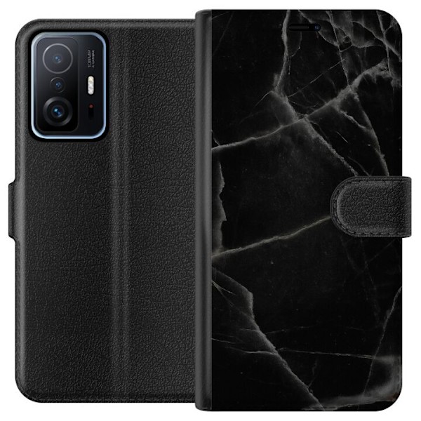 Xiaomi 11T Tegnebogsetui Sort marmor